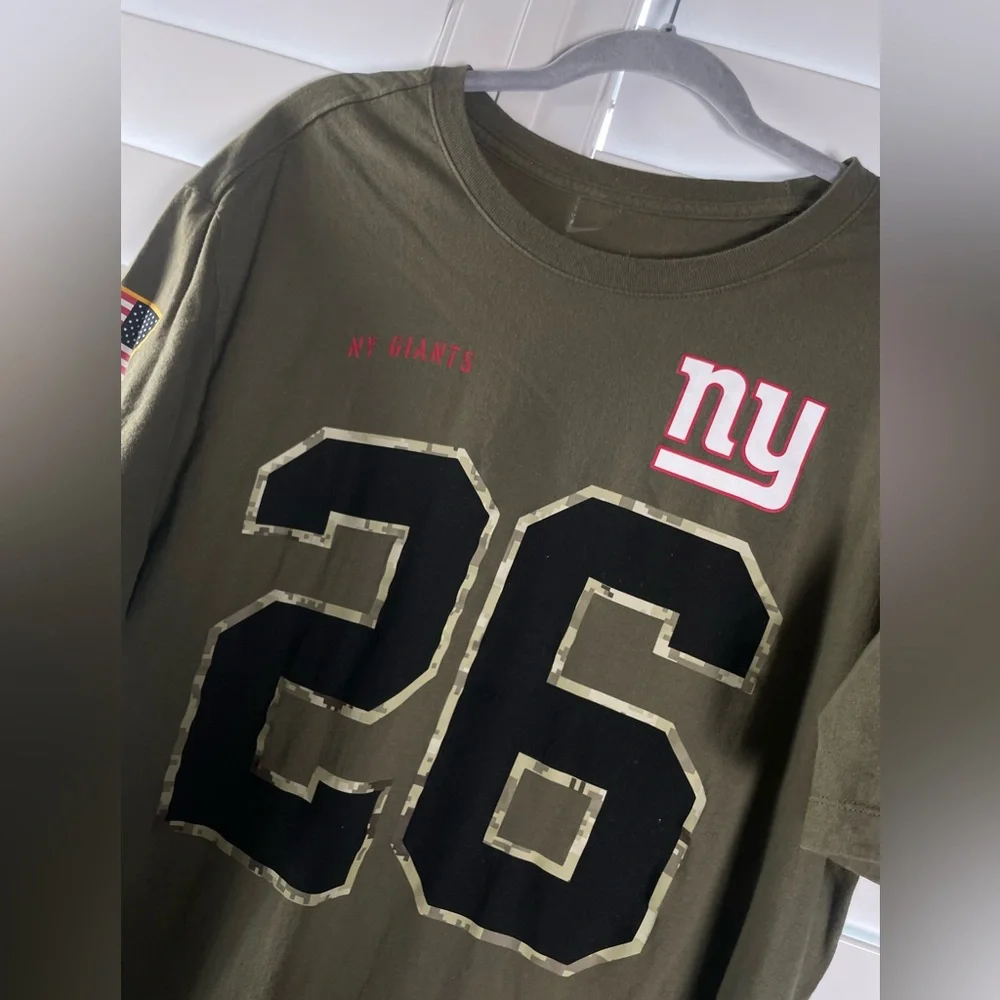 MSAQUON BARKLEY NY New York Giants Salute to Service Military‎ T Shirt Mens XXL